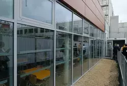 Inauguration de la demi-pension du collège Maroc-Huchepie et visite des travaux