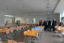 Inauguration de la demi-pension du collège Maroc-Huchepie et visite des travaux