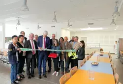 Inauguration de la demi-pension du collège Maroc-Huchepie et visite des travaux