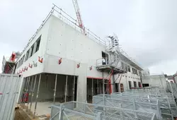 Inauguration de la demi-pension du collège Maroc-Huchepie et visite des travaux