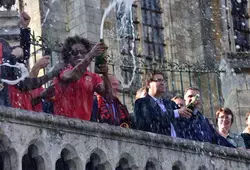 Scènes de joie chez les joueurs