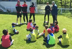 Les joueurs du Mans FC à la rencontre des jeunes footballeurs du Lude