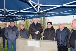 Première pierre à Sainte-Osmane