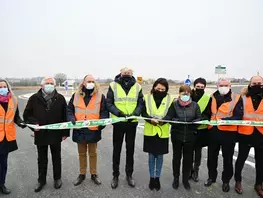 Inauguration du 1er créneau de dépassement de la RD357 et  du giratoire de Montaillé