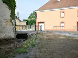 Travaux d'manégements à Souligné-sous-Ballon contre le risque inondation