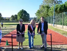 inauguration piste athlétisme à Nuillé-le-Jalais