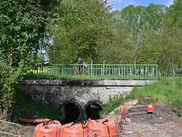 Pont sur la Livonnière : le chantier 