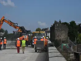 Les travaux du pont de Beaumont-sur-Sarthe se poursuivent