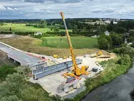 Le chantier du viaduc de l’Huisne Sarthoise franchit une nouvelle étape
