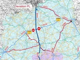 Fresnay-sur-Sarthe : Travaux d’enrobés sur le giratoire (RD338 – RD310)
