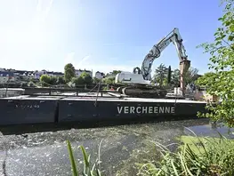 Une nouvelle vanne pour le barrage de La Suze-sur-Sarthe