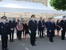 Cérémonie d'hommage au capitaine Eric Monroy