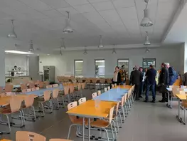 Inauguration de la demi-pension du collège Maroc-Huchepie et visite des travaux