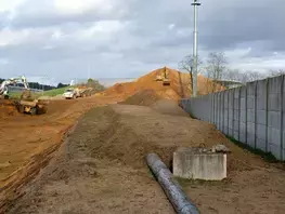 Travaux d'assainissement sur le circuit