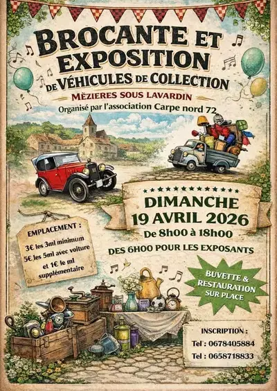 Brocante et exposition de vieilles voitures