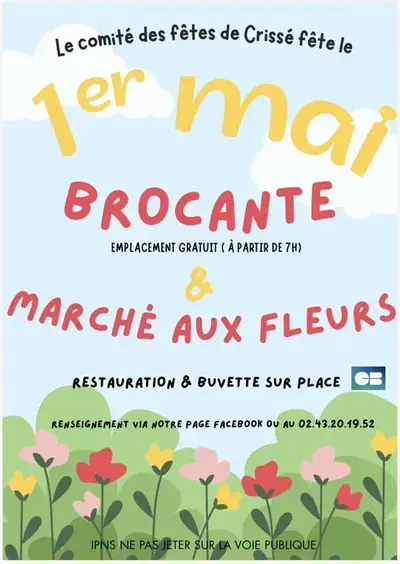Brocante & marché aux fleurs à Crissé