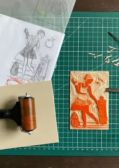 Réalisez votre première linogravure avec Julia