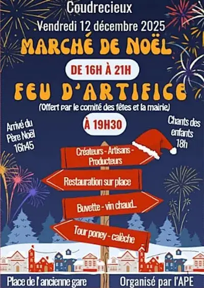 Marché de Noël et feu d'artifice