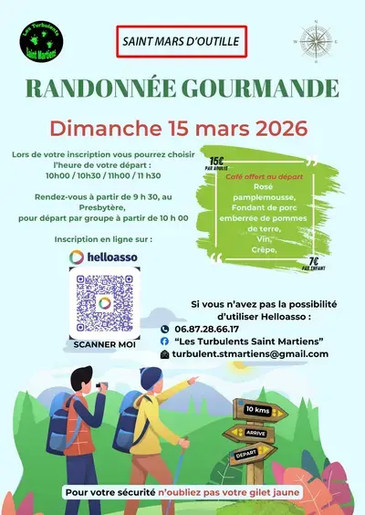 Randonnée pédestre gourmande de 10 Km