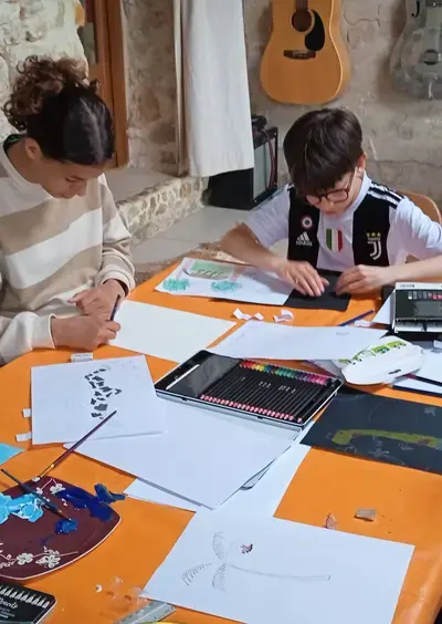 Atelier enfant - Création d'un bâton porte-bonheur par Valérie Cochereau