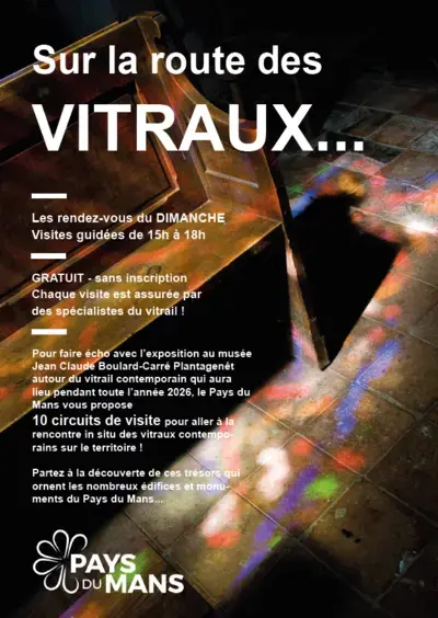 Sur la route des  VITRAUX...Église de Saint Jean-d’Assé puis église de Sainte Jamme-sur-Sarthe puis Fonderie d’Antoigné