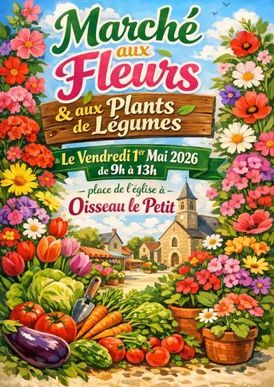 Marché aux fleurs et aux plants de légumes