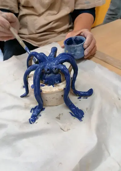 Les artistes à l'atelier