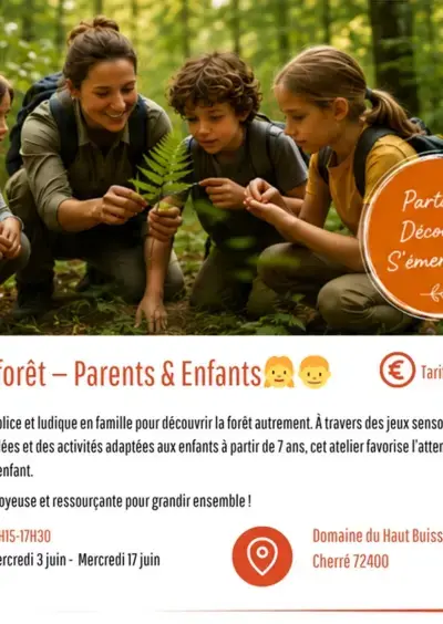 Bain de forêt  Forêt Parents Enfants