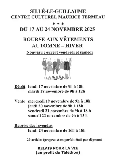 Bourse aux vêtements automne-hiver