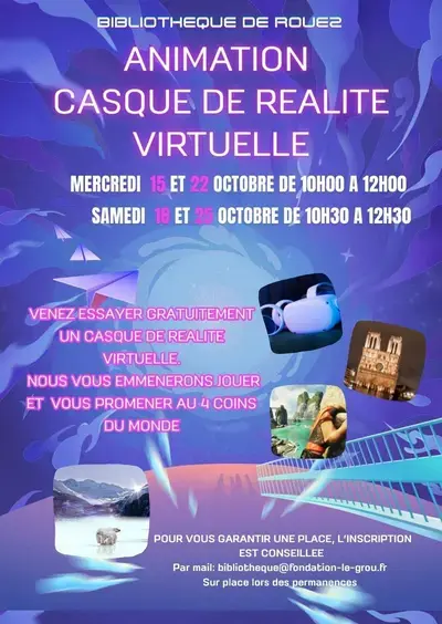 Animation casque de réalité virtuelle