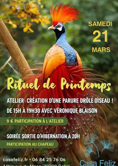 Atelier création d'une parure de drôle d'oiseau - Rituel de printemps