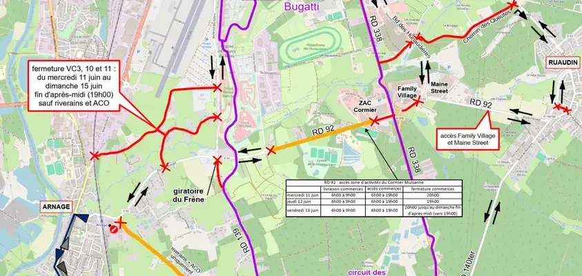 24 Heures du Mans 2025 : plan de circulation