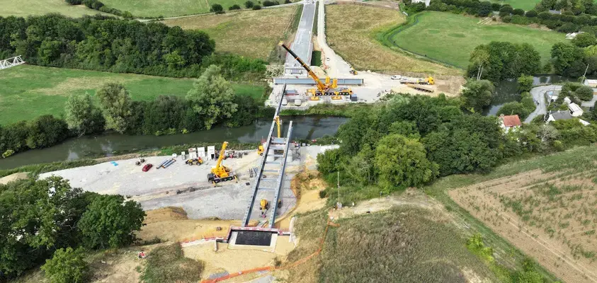 Visite du chantier du Viaduc de l'Huisne Sarthoise 