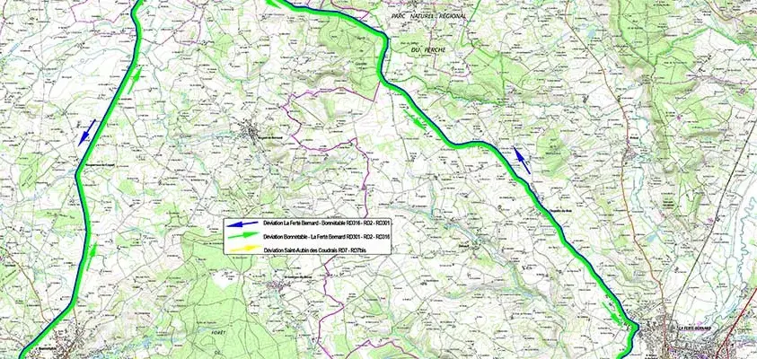 Plan de déviation RD7