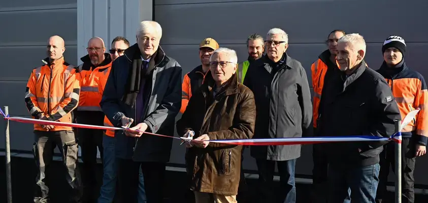 Inauguration d'un nouveau bâtiment technique à Sargé-lès-Le-Mans