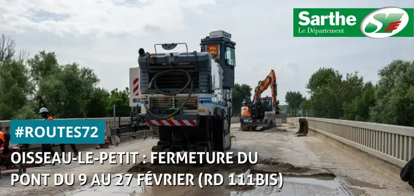 Oisseau-le-Petit : des travaux pour remplacer un pont du 9 au 27 février