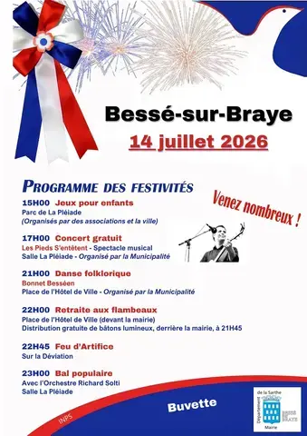 Fête nationale : concert, animations et feu d'artifice
