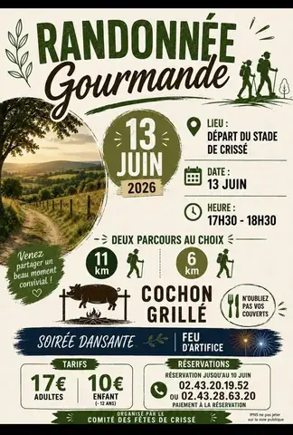 Randonnée gourmande à Crissé