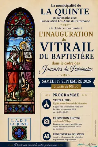 Inauguration du vitrail - visites et expositions
