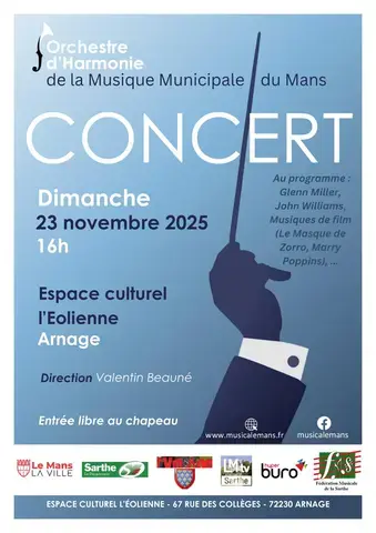 Concert de l'orchestre d'harmonie de la Musique Municipale du Mans