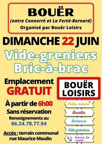 Vide-grenier et bric-à-brac de Bouër