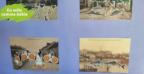 Atelier "cartes postales décalée et visite du centre d'art"