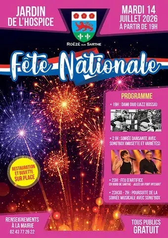 Fête Nationale, Mairie Roëzé sur Sarthe