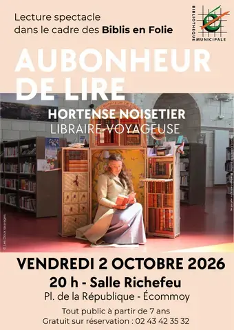 Lecture spectacle "Au bonheur de lire" par Hortense Noisetier libraire-voyageuse