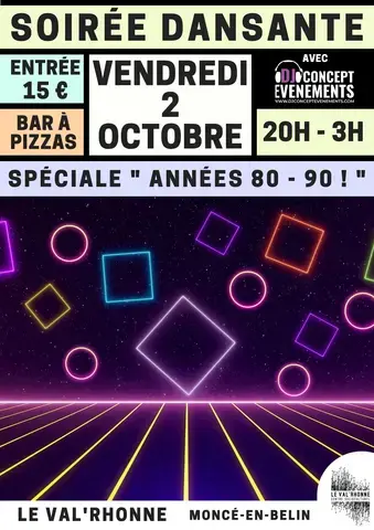 Soirée dansante années 80 - 90