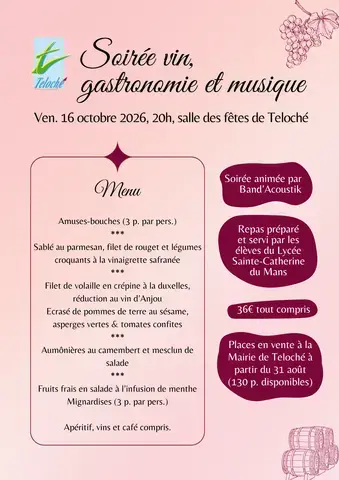 Soirée vin, gastronomie et musique