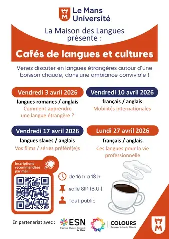 Café de langues et cultures - Le Mans Université