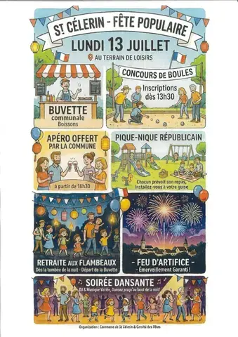 Fête nationale : repas festif, retraite aux flambeaux et feu d'artifice