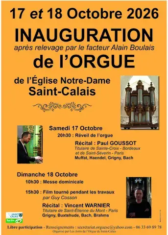 Inauguration de l'orgue de l'Église Notre-Dame