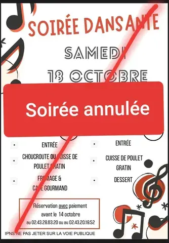 Soirée dansante à Crissé